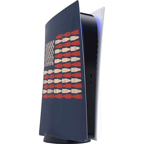 Blue Bullet American Flag PS5 Digital Edition Console Skin